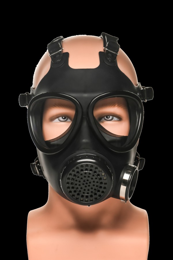 XR Brands - Inhalator-Gasmasken mit Flasche - Schwarz & Weiß