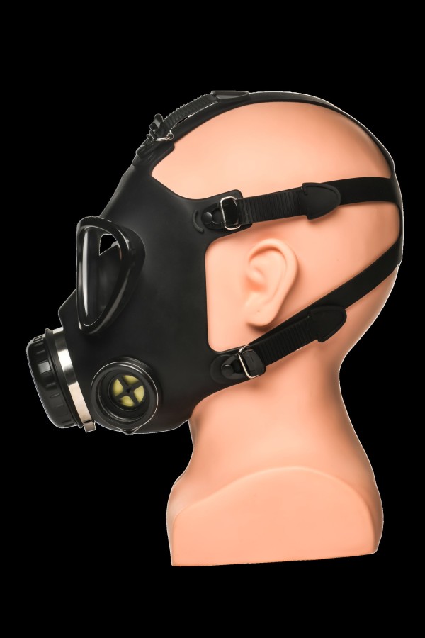 XR Brands - Inhalator-Gasmasken mit Flasche - Schwarz & Weiß
