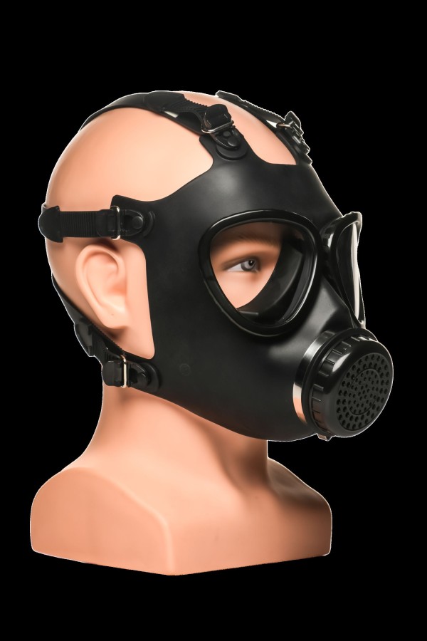 XR Brands - Inhalator-Gasmasken mit Flasche - Schwarz & Weiß