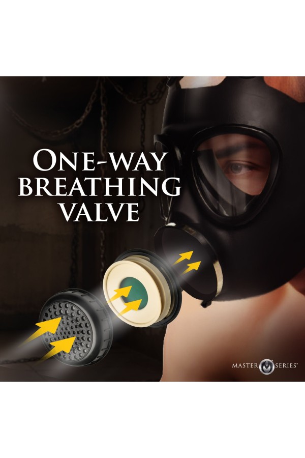 XR Brands - Inhalator-Gasmasken mit Flasche - Schwarz & Weiß