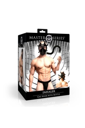 XR Brands - Inhalator-Gasmasken mit Flasche - Schwarz & Weiß