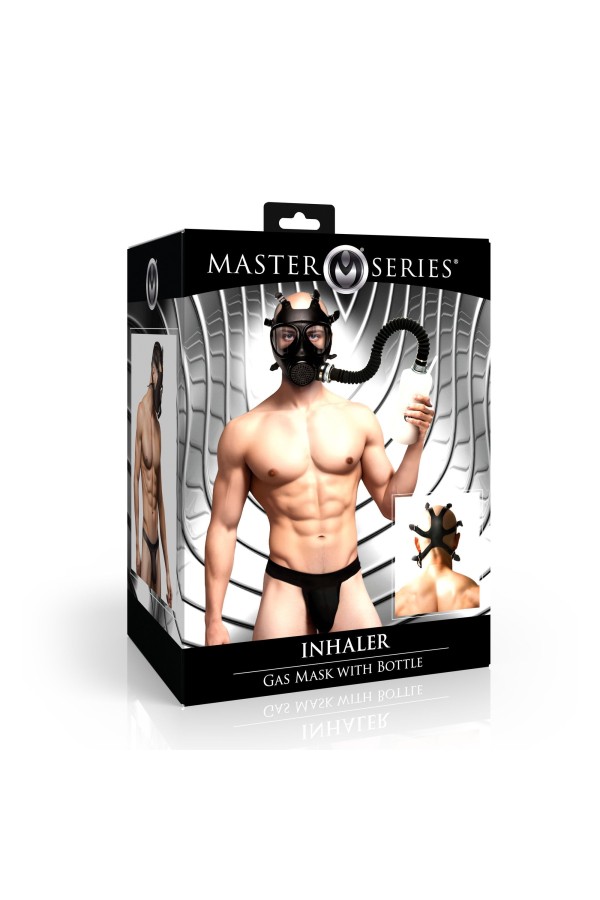 XR Brands - Inhalator-Gasmasken mit Flasche - Schwarz & Weiß