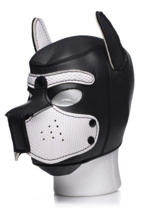 Spike Puppy BDSM Hood - Schwarz/Weiß