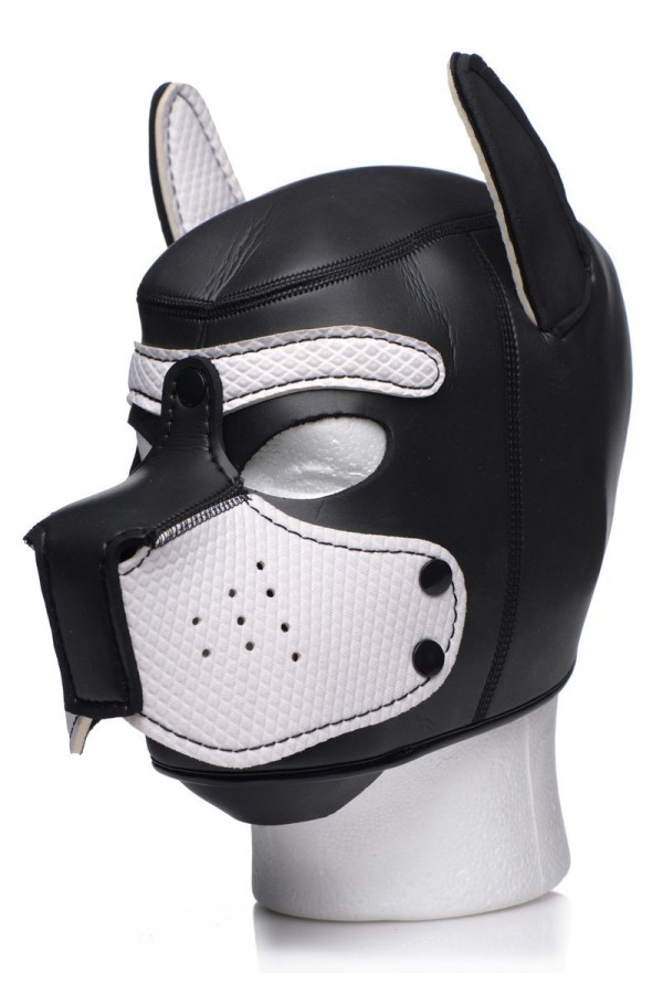 Spike Puppy BDSM Hood - Schwarz/Weiß
