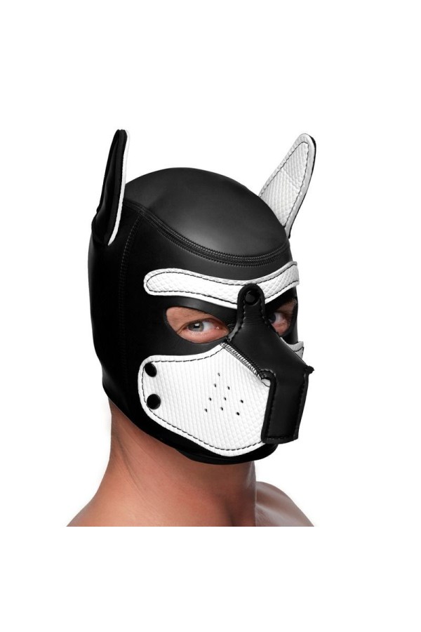 Spike Puppy BDSM Hood - Schwarz/Weiß
