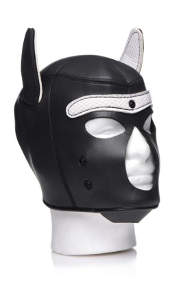 Spike Puppy BDSM Hood - Schwarz/Weiß