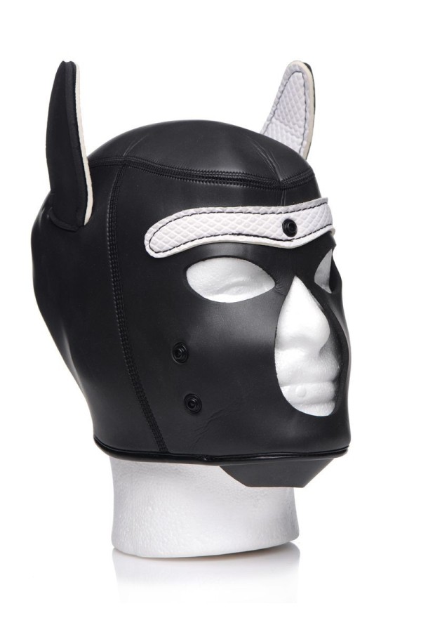 Spike Puppy BDSM Hood - Schwarz/Weiß