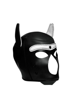 Spike Puppy BDSM Hood - Schwarz/Weiß