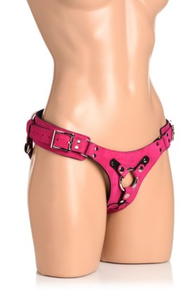 Mieder Deluxe Leder Strap-On - Rosa