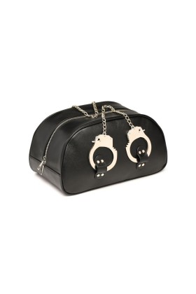 Bondage-Reisetasche mit Handschellen - Schwarz