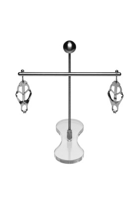 XR Brands - Tower of Pain Brustwarzenklemmen - Silber