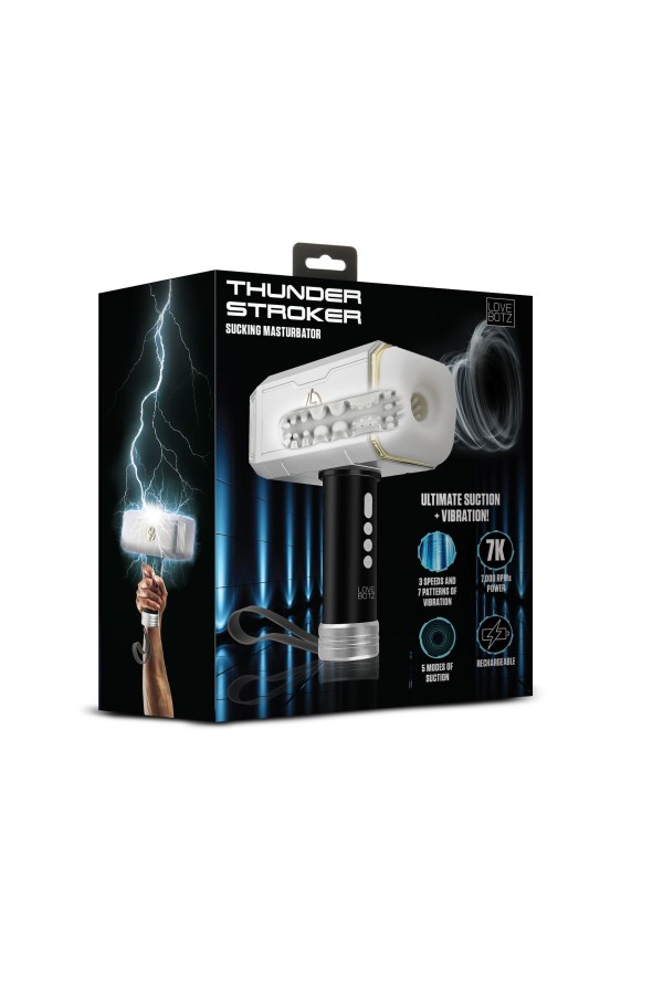 XR Brands - Thunder Stroker Saugender Masturbator - Silber & Schwarz