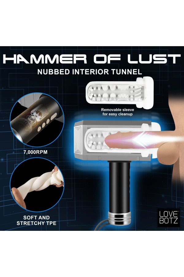 XR Brands - Thunder Stroker Saugender Masturbator - Silber & Schwarz
