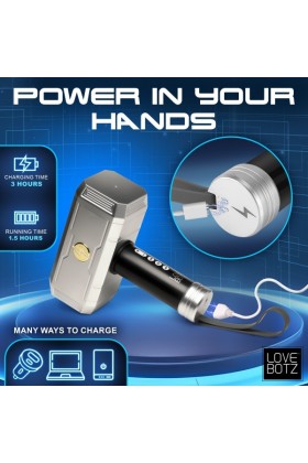 XR Brands - Thunder Stroker Saugender Masturbator - Silber & Schwarz