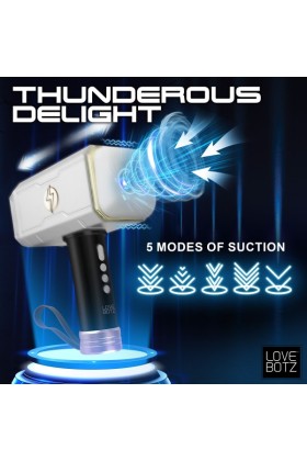 XR Brands - Thunder Stroker Saugender Masturbator - Silber & Schwarz
