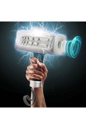 XR Brands - Thunder Stroker Saugender Masturbator - Silber & Schwarz