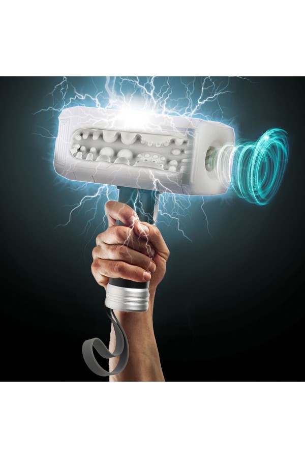 XR Brands - Thunder Stroker Saugender Masturbator - Silber & Schwarz