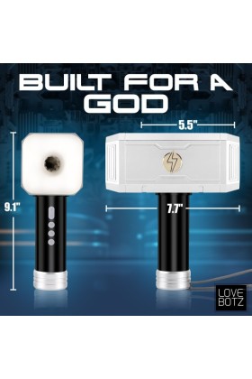XR Brands - Thunder Stroker Saugender Masturbator - Silber & Schwarz