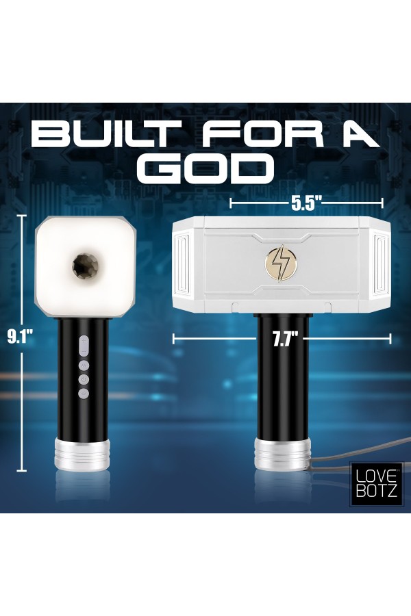XR Brands - Thunder Stroker Saugender Masturbator - Silber & Schwarz