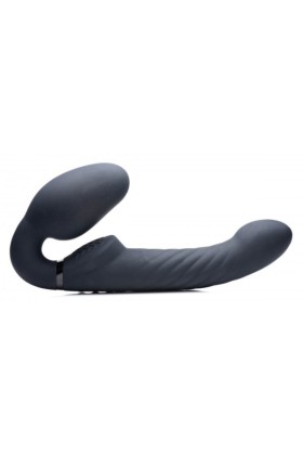 Swirl Vibrierender halterloser Strap-on - Schwarz