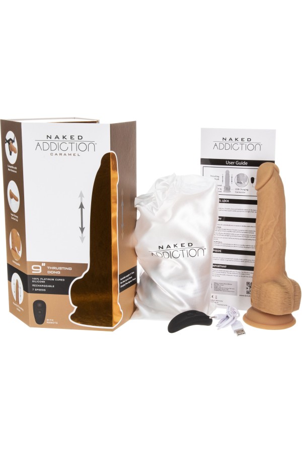 Naked Addiction - Realistischer Stoß-Dildo mit Fernbedienung - 23 cm