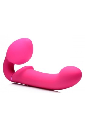 G-Pulse Vibratorischer Strapless Strap-On Vibrator mit Fernbedienung - Rosa