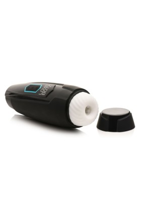 XR Brands - Stoßende und Vibrationsmasturbator - Schwarz