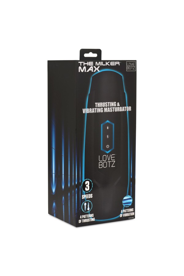 XR Brands - Stoßende und Vibrationsmasturbator - Schwarz