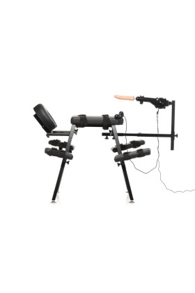 XR Brands - Gehorsamsbank mit Sexmaschine - Schwarz