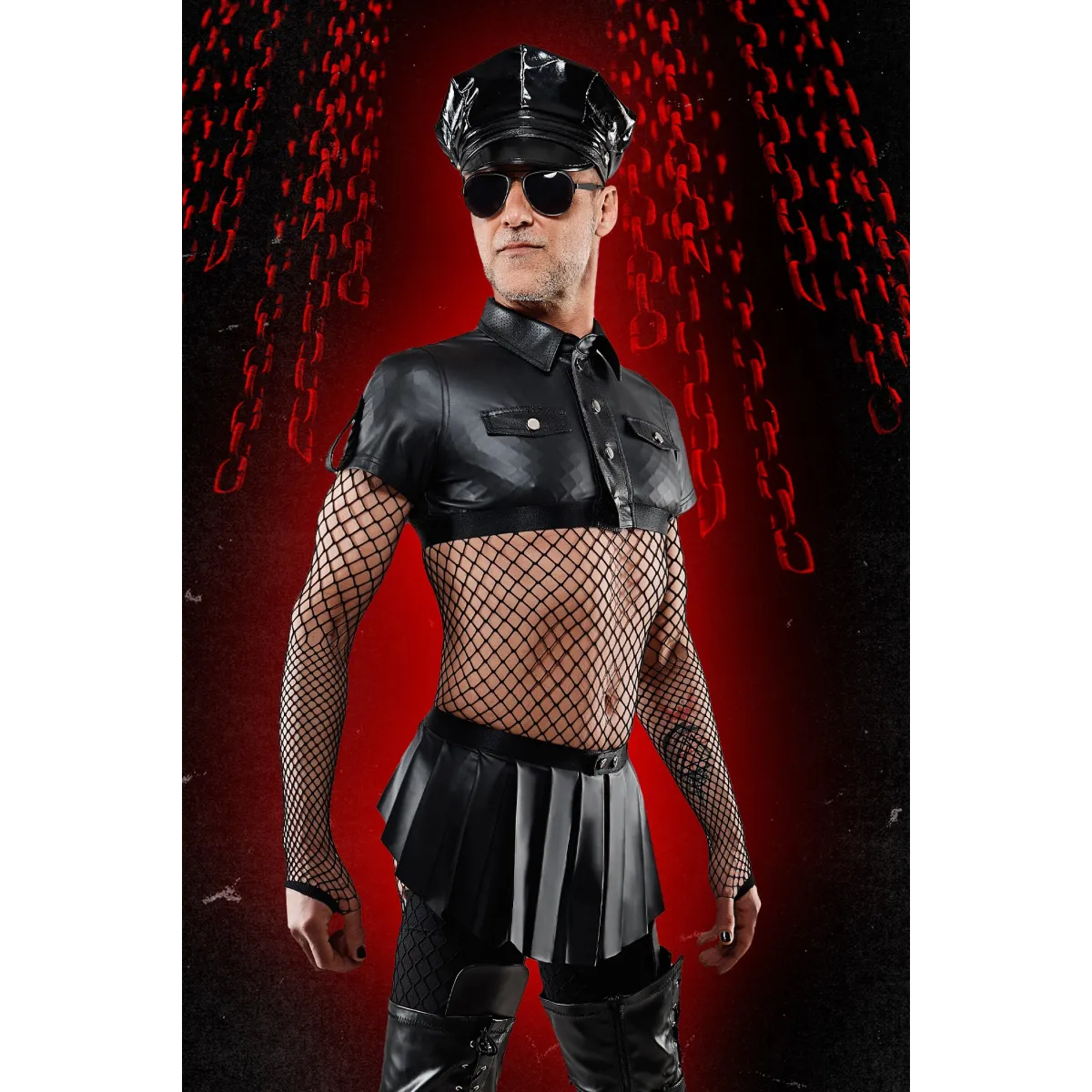 Kurzer Rock Bojulian001 Schwarz | Fesselliebe.de