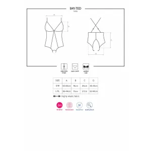 ♥ Body Schwarz 841-Ted-1 von Obsessive ♥