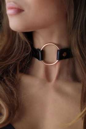 ♥ Rosy Gold - Choker - Schwarz ♥