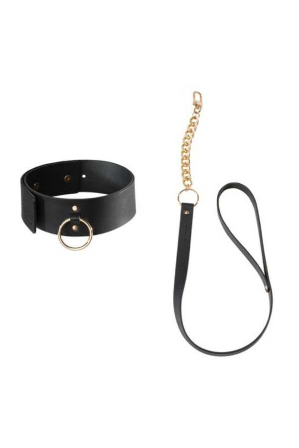Schwarze Halskette mit Riemen von Bijoux Maze kaufen | Fesselliebe