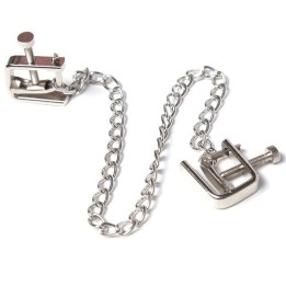 Metallschraubenklemmen mit Kette von Ohmama Fetish | Fesselliebe.de