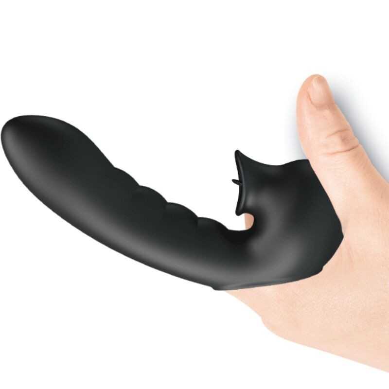 Hobgoblin Vibrierendes Fingerhülle 12 Vibrationen + Klitoris-Stimulator Schwarz von Pretty Love kaufen | Fesselliebe