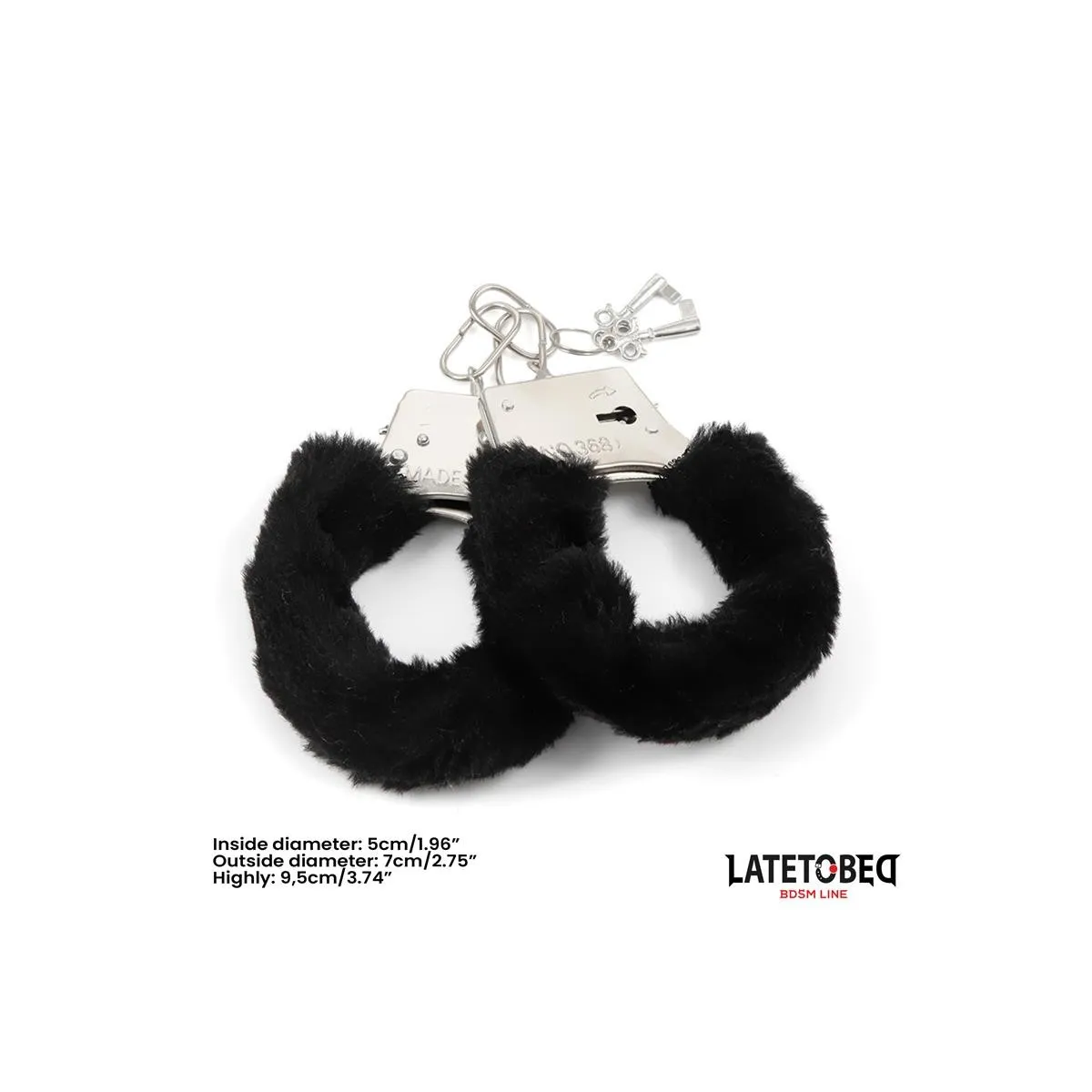 FELLBESETZTE METALLFESSEL SCHWARZ VON LATETOBED BDSM LINE