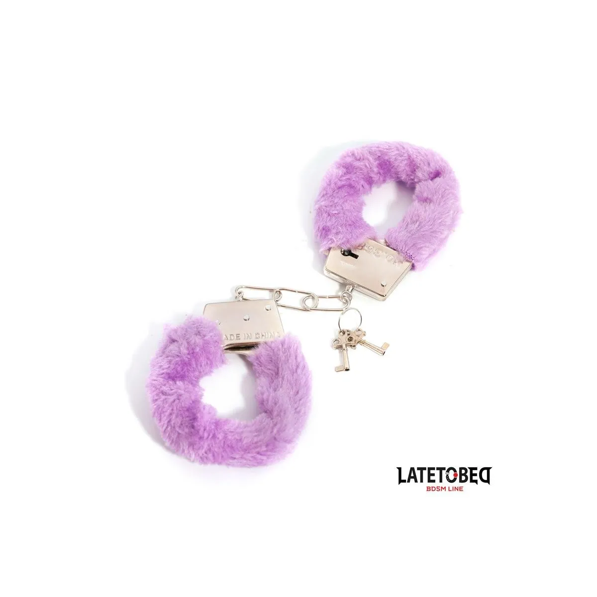 FELL-METALLFESSEL LILA VON LATETOBED BDSM LINE