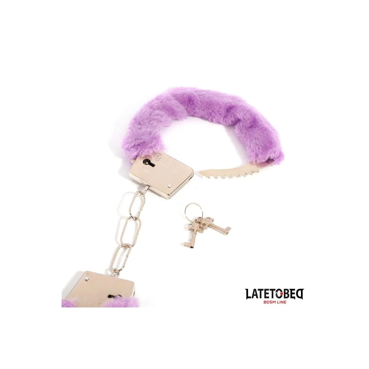 FELL-METALLFESSEL LILA VON LATETOBED BDSM LINE