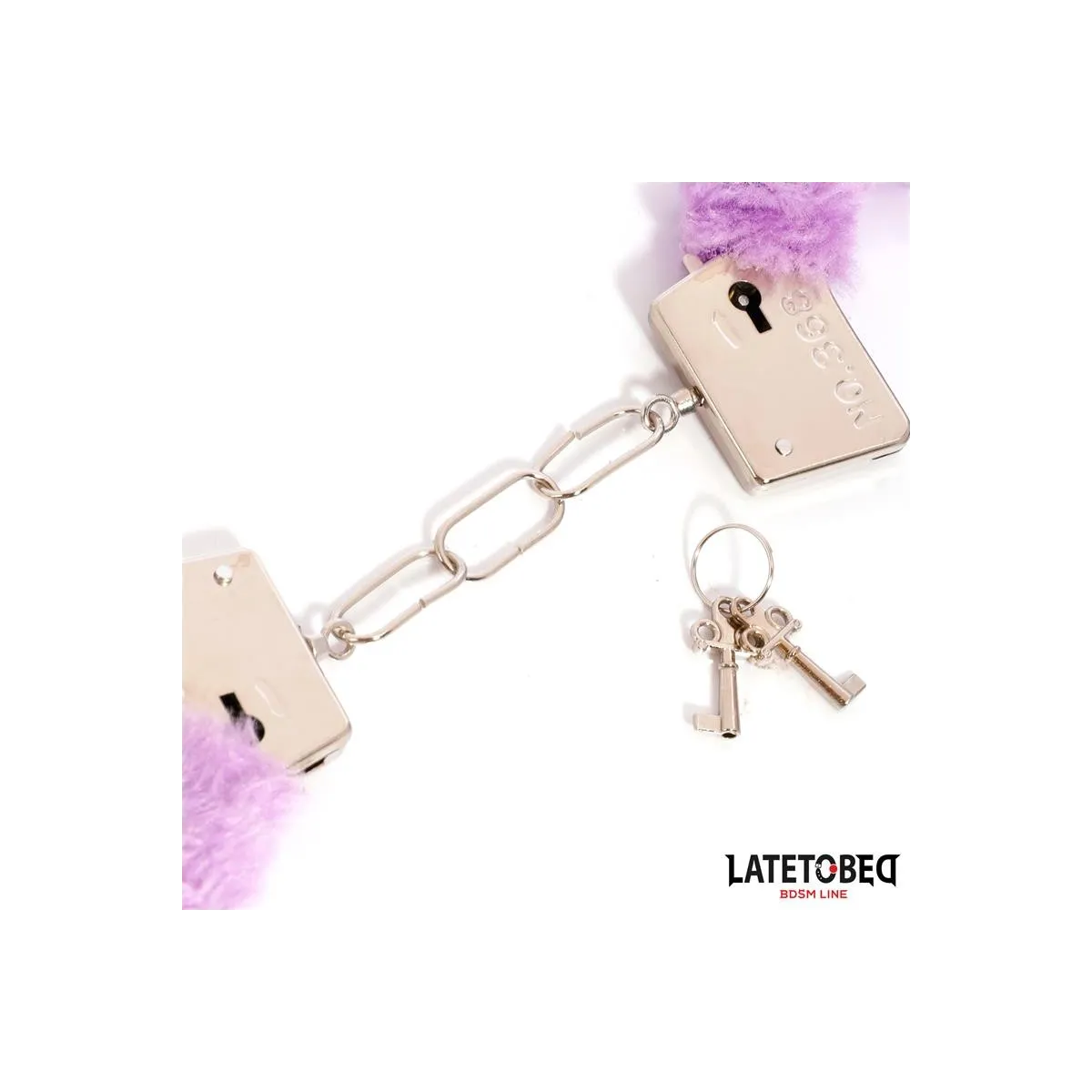 FELL-METALLFESSEL LILA VON LATETOBED BDSM LINE