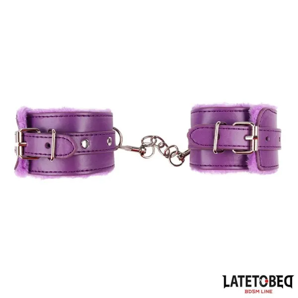 FELL-HANDFESSEL LILA VON LATETOBED BDSM LINE