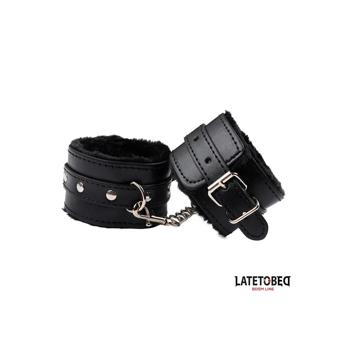 FELL-FUSSFESSEL SCHWARZ VON LATETOBED BDSM LINE