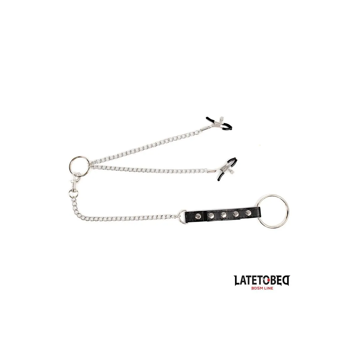 NIPPELKLEMMEN MIT PENISRING VON LATETOBED BDSM LINE