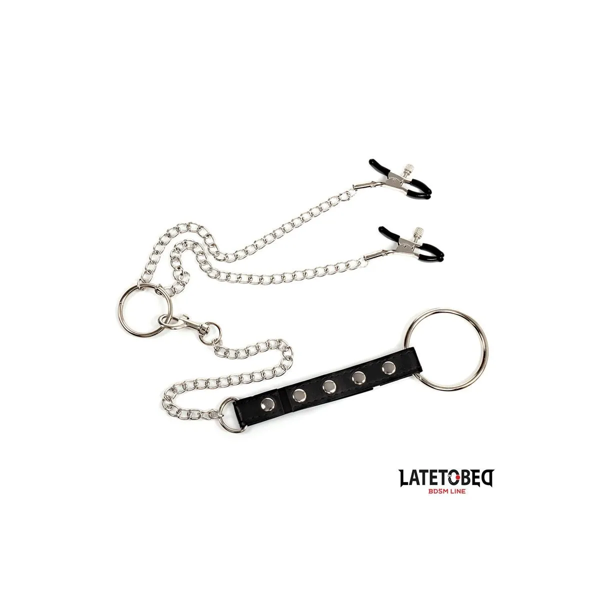 NIPPELKLEMMEN MIT PENISRING VON LATETOBED BDSM LINE