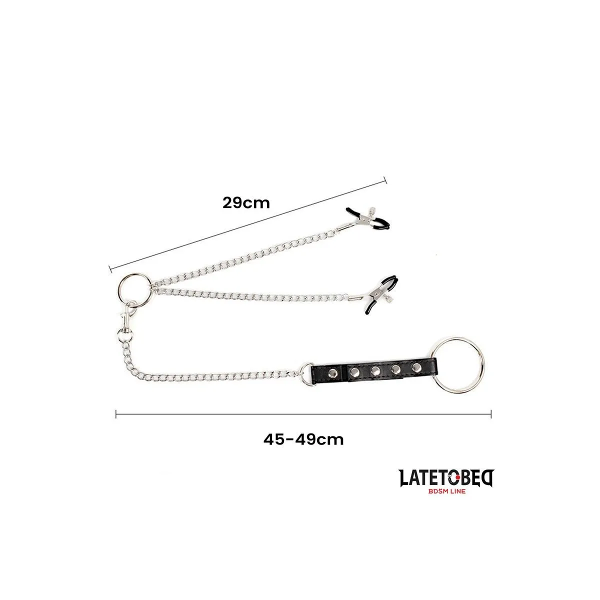 NIPPELKLEMMEN MIT PENISRING VON LATETOBED BDSM LINE