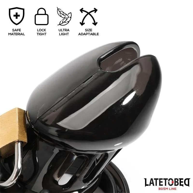KEUSCHHEITSKÄFIG FÜR DEN PENIS, KURZ, SCHWARZ VON LATETOBED BDSM LINE 2