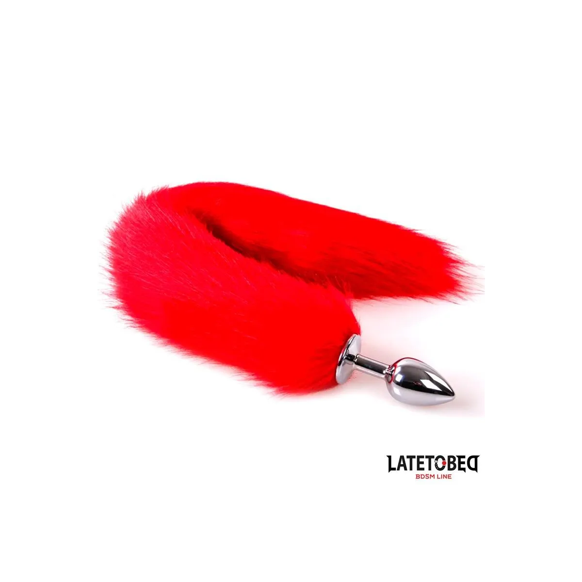 ANALPLUG MIT SCHWANZ ROT 40 CM VON LATETOBED BDSM LINE