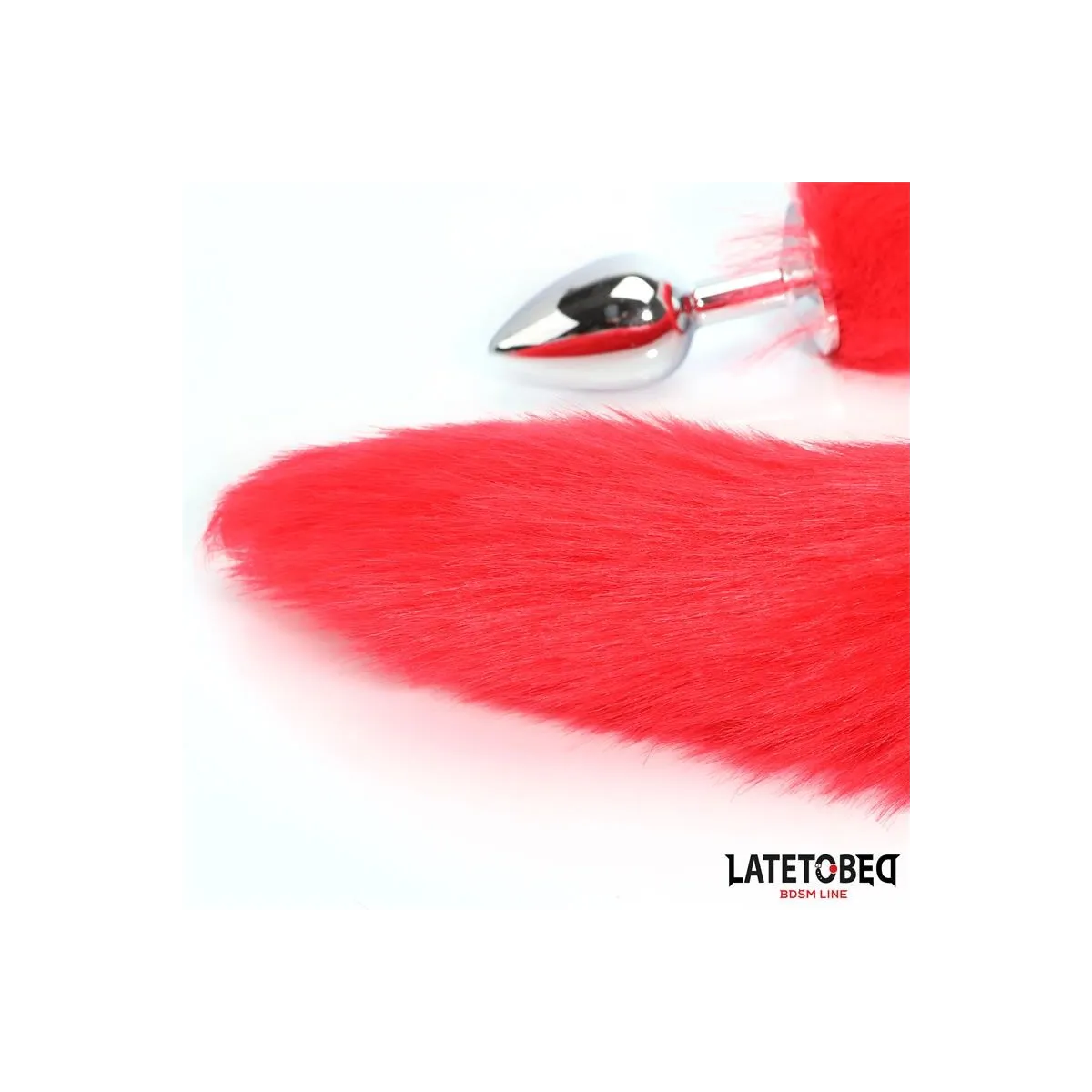 ANALPLUG MIT SCHWANZ ROT 40 CM VON LATETOBED BDSM LINE