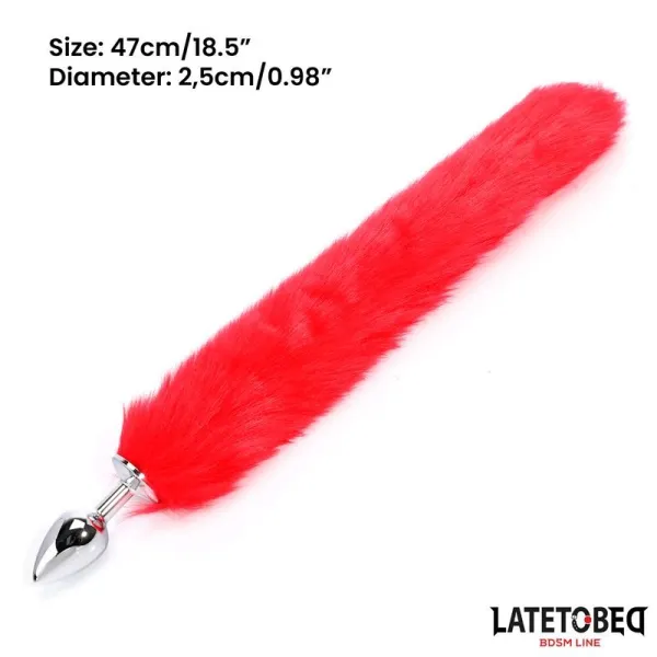 ANALPLUG MIT SCHWANZ ROT 40 CM VON LATETOBED BDSM LINE