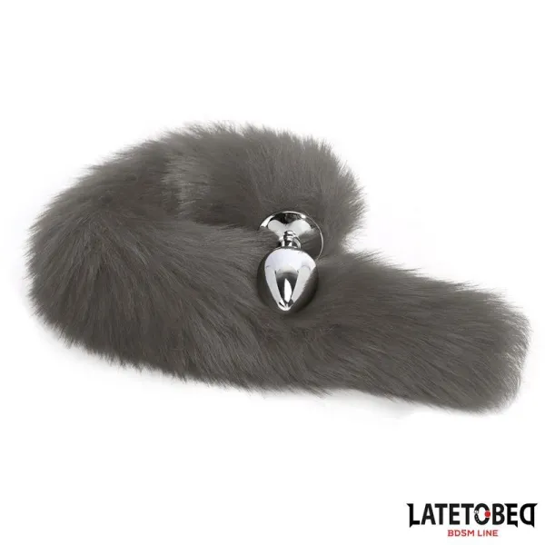 ANALPLUG MIT SCHWANZ GRAU 40 CM VON LATETOBED BDSM LINE