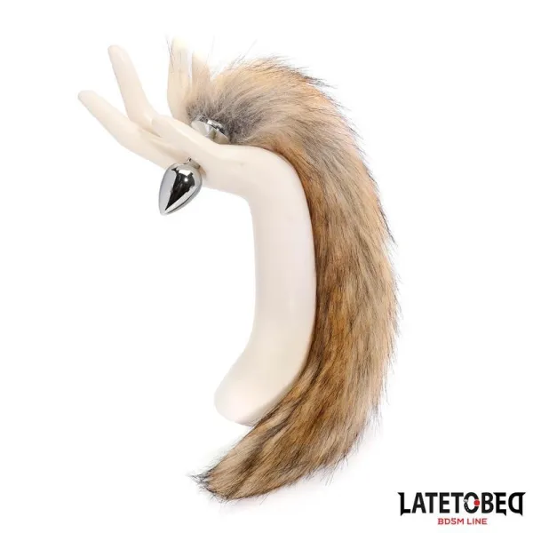 ANALPLUG MIT SCHWANZ BRAUN 40 CM VON LATETOBED BDSM LINE